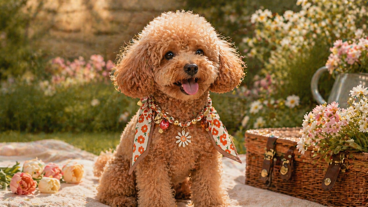 Fleur Amour Pet Scarf Necklace