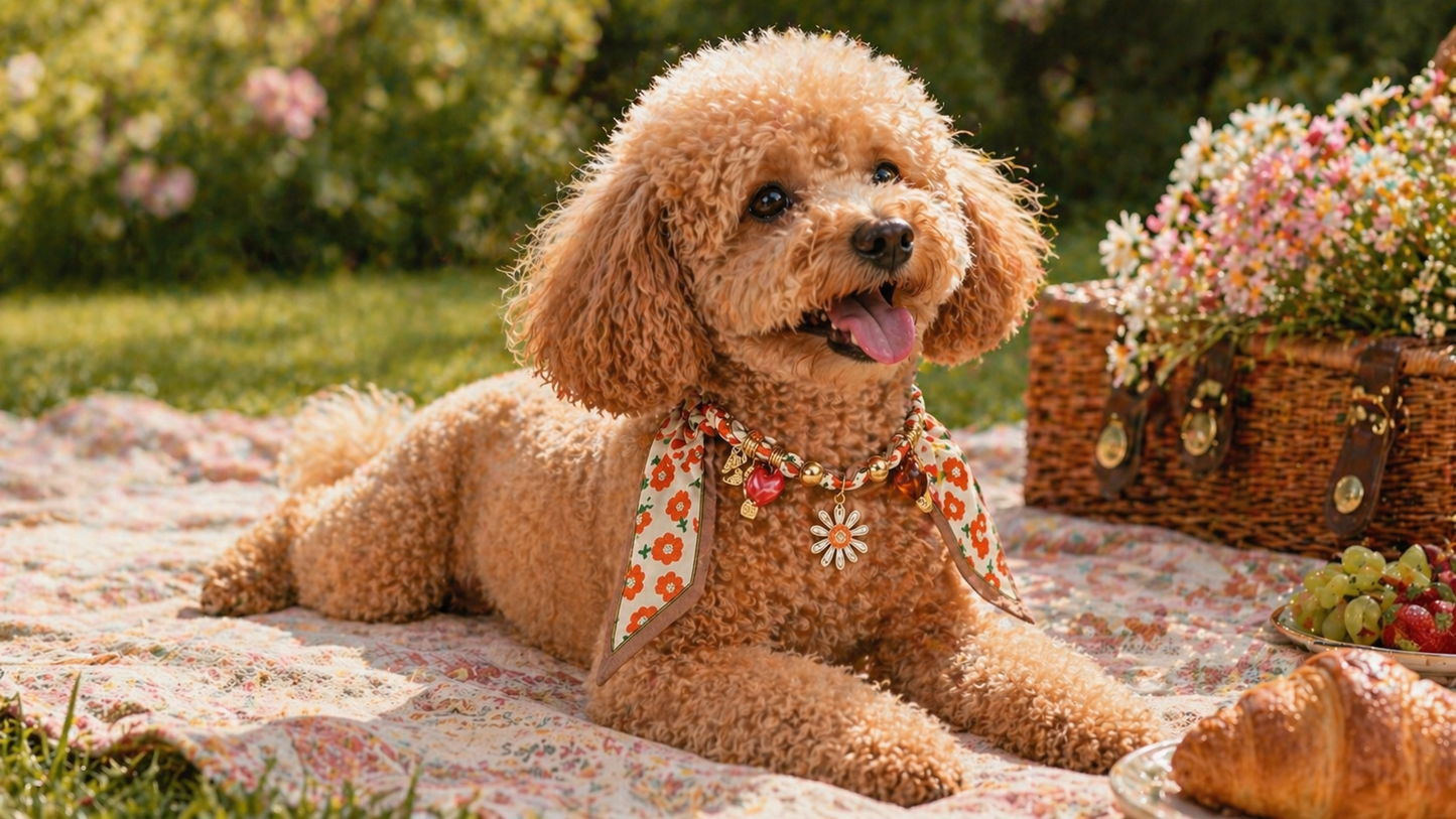Fleur Amour Pet Scarf Necklace