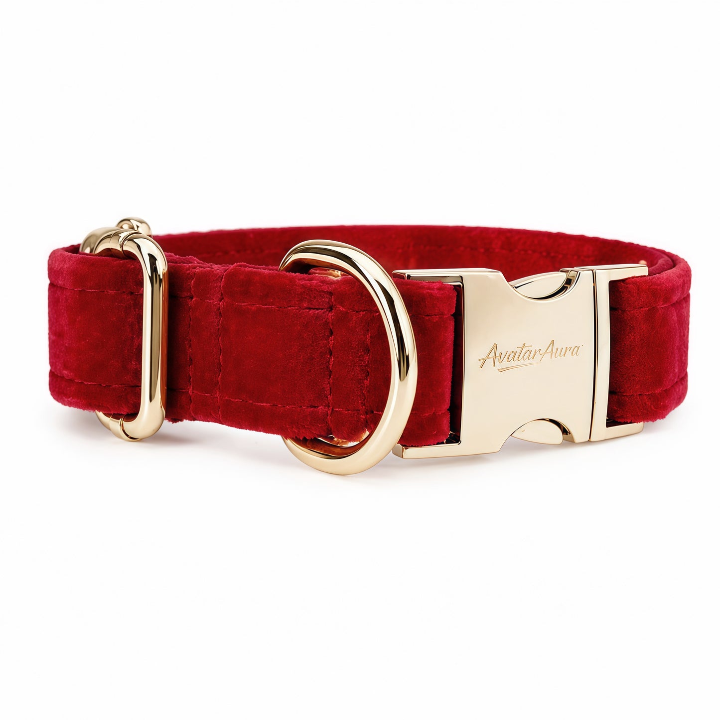 Lucky Elephant Velvet Pet Collar-red
