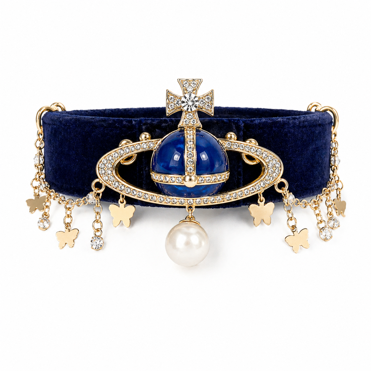 Celestial Crown Velvet Pet Collar
