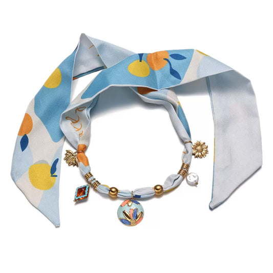 Azure Jardin Pet Scarf Necklace