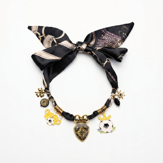 Champion Crest Silk Scarf Necklace - Football Game Day Edition