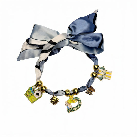 Midnight Motion Silk Pet Scarf Necklace – Football Style