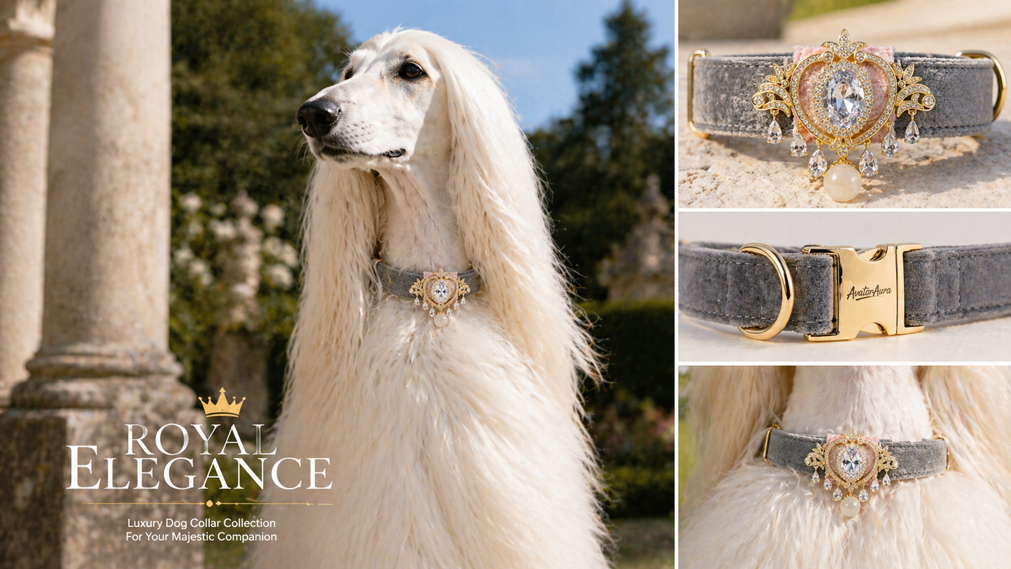 Imperial Heart Jewel Velvet Collar