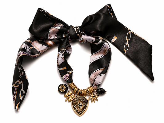 Noir Étoile Pet Scarf Necklace