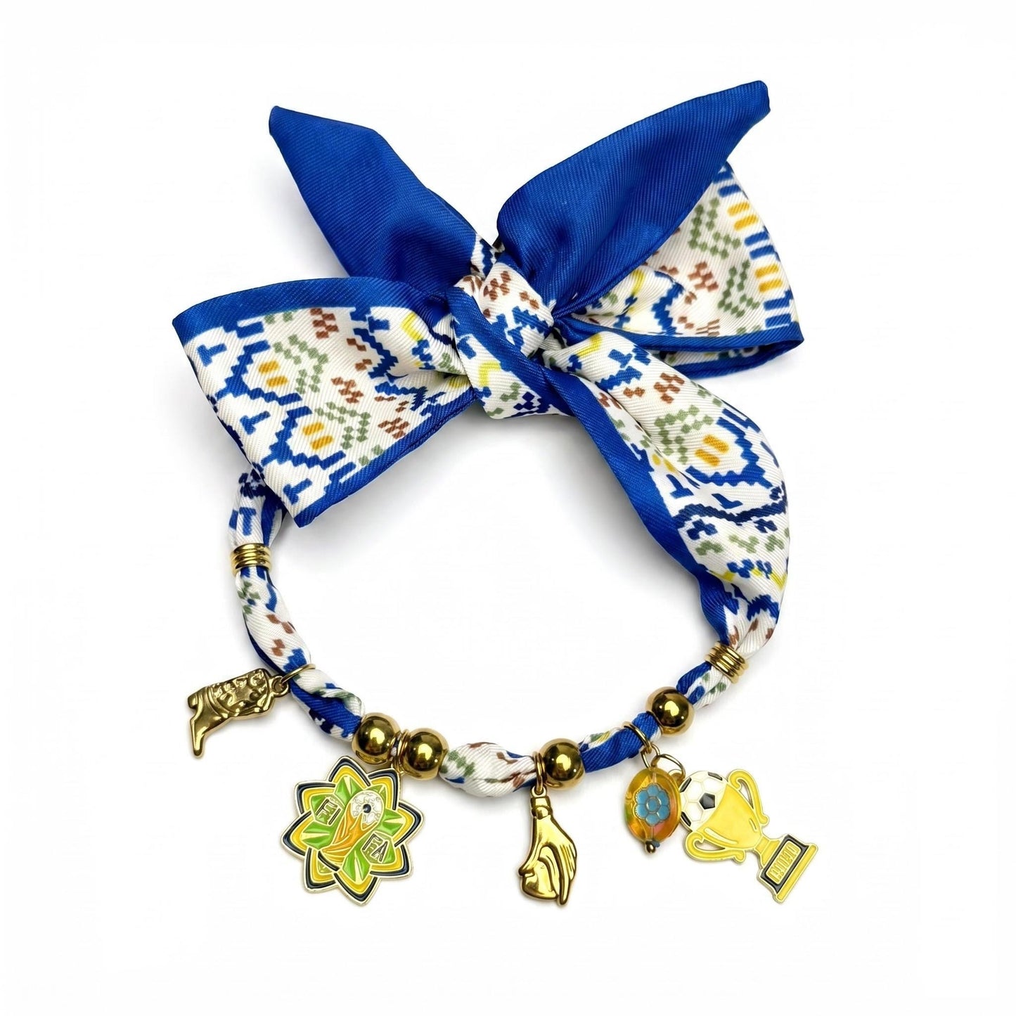 Heritage Goal Silk Pet Scarf Necklace – Football Edition