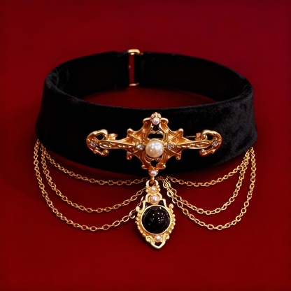 BLACK VELVET  COLLAR