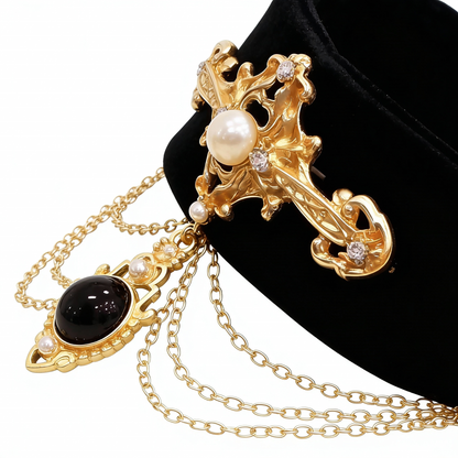 BLACK VELVET  COLLAR