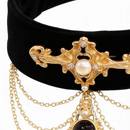 BLACK VELVET  COLLAR