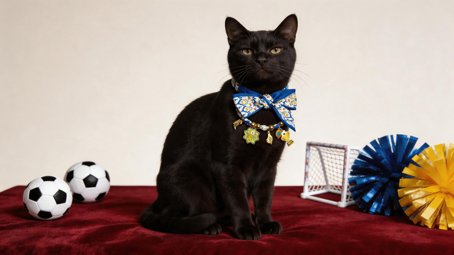 Heritage Goal Silk Pet Scarf Necklace – Football Edition