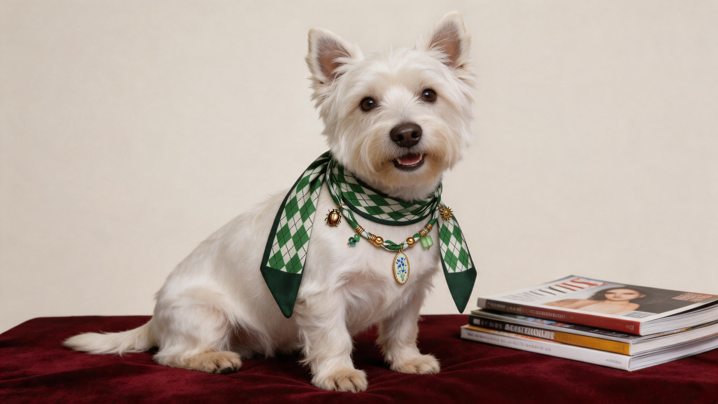 Verdant Ivy Pet Scarf Necklace