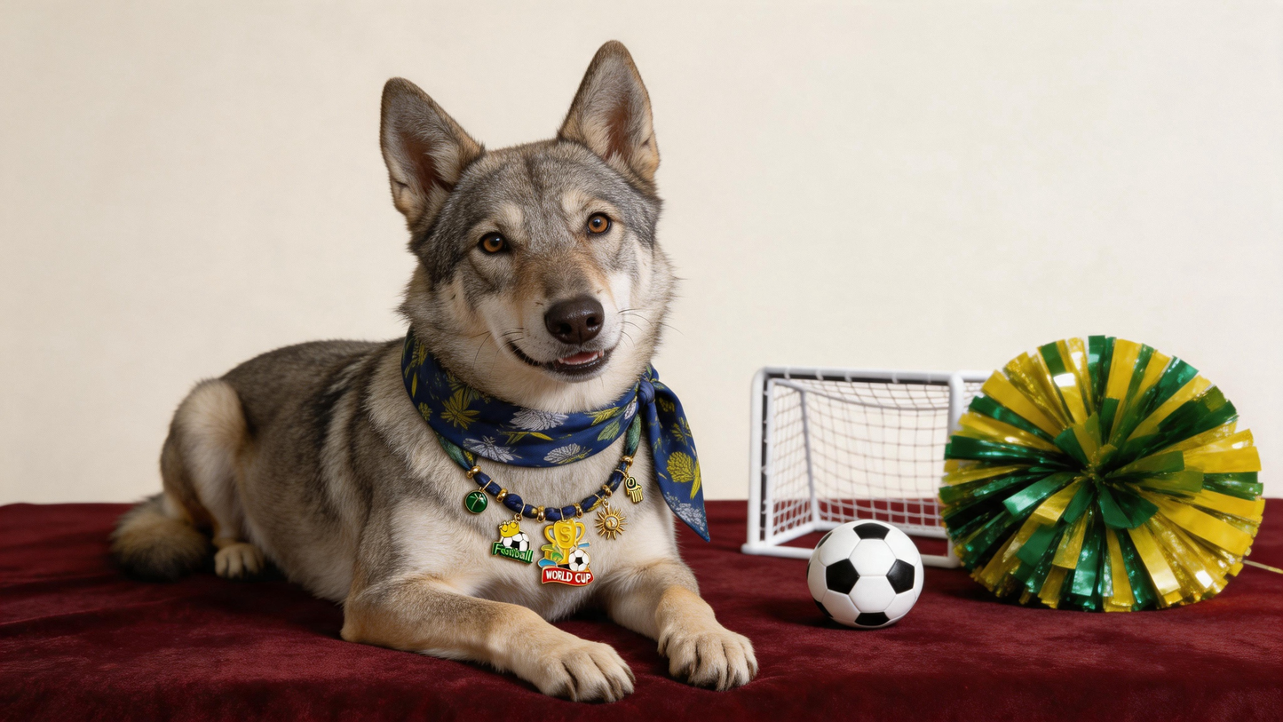 Royal Garden Silk Pet Scarf Necklace – Championship Football Game