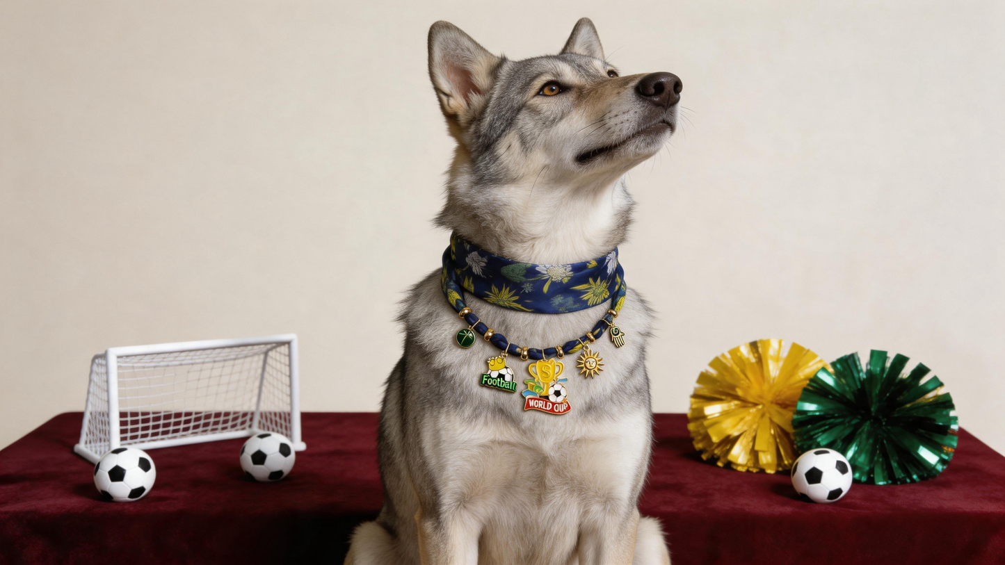 Royal Garden Silk Pet Scarf Necklace – Championship Football Game