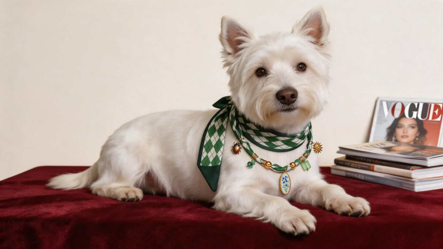 Verdant Ivy Pet Scarf Necklace