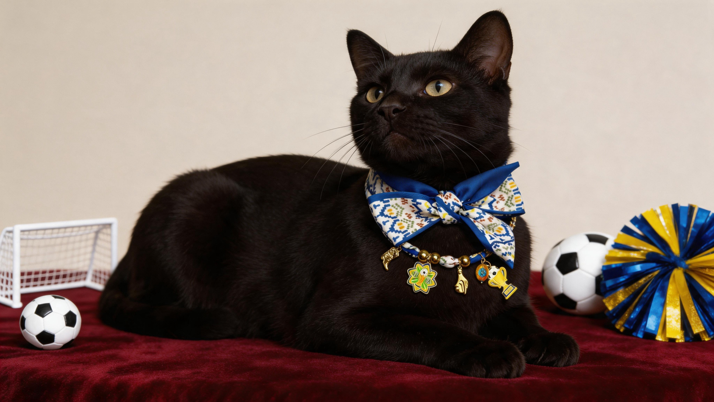 Heritage Goal Silk Pet Scarf Necklace – Football Edition