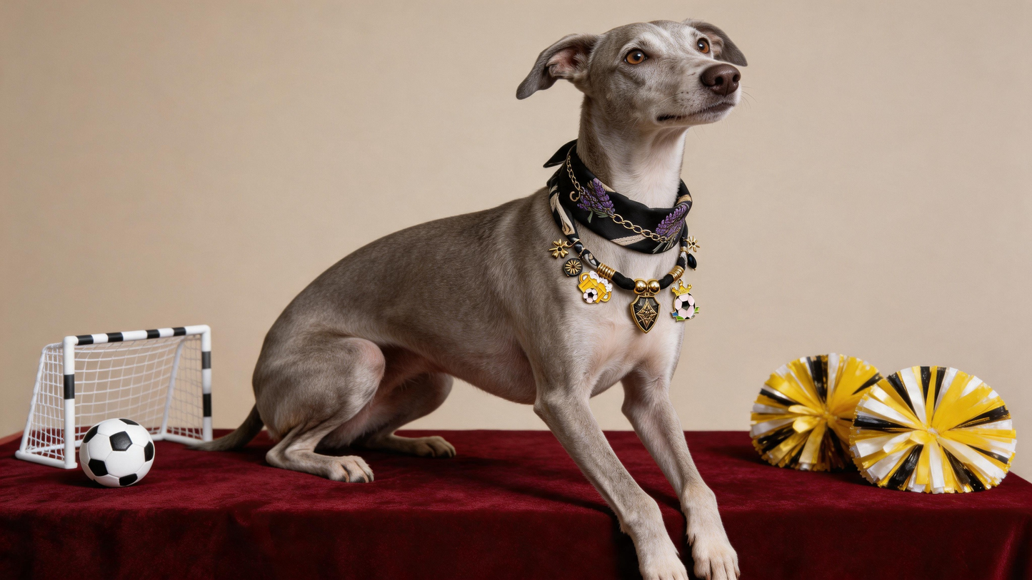 Champion Crest Silk Scarf Necklace - Football Game Day Edition